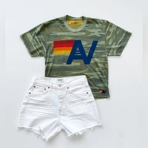 Aviator Nation Green Camo Crop Top